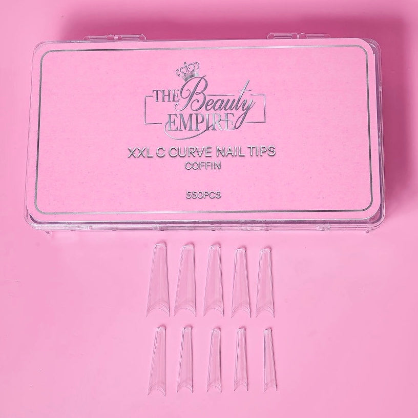 XXL C CURVE COFFIN NAIL TIPS